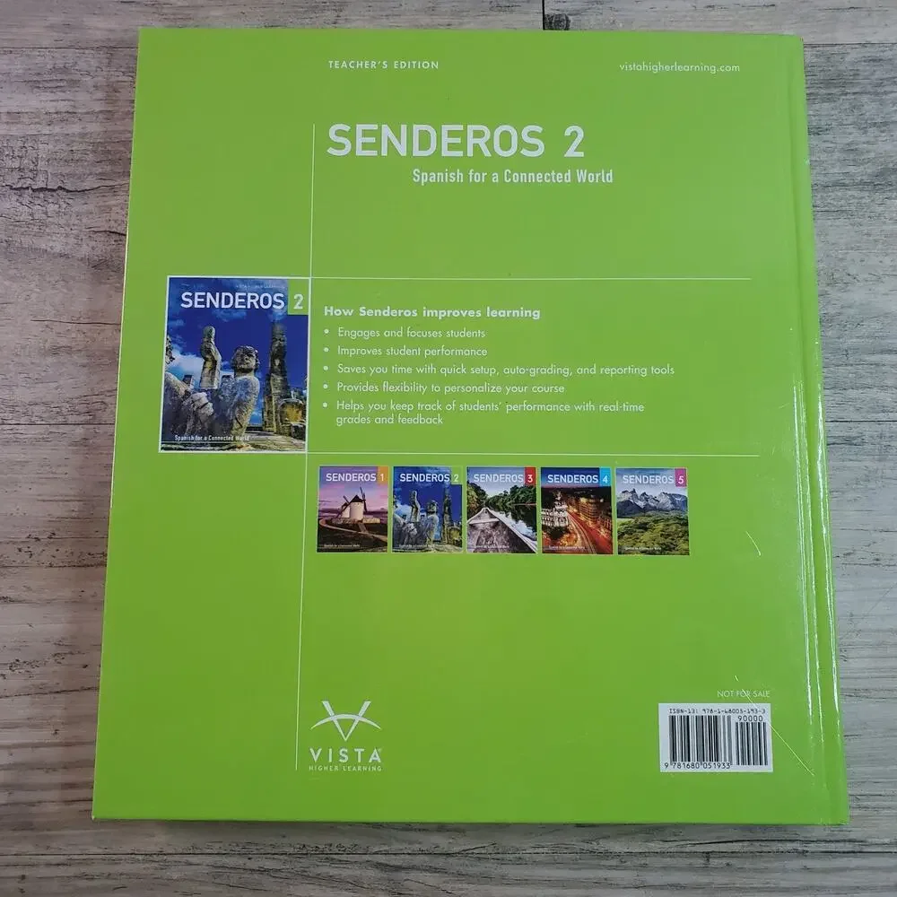 Senderos 2018 Level 2 Teachers Edition Jose A. Blanco Hardcover Spanish